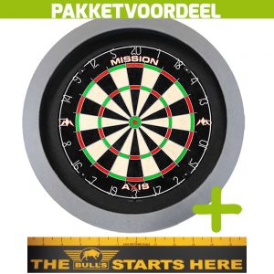 Mission Axis + Bulls Throw Line Sticker + Dartbordverlichting Basic (Grijs)