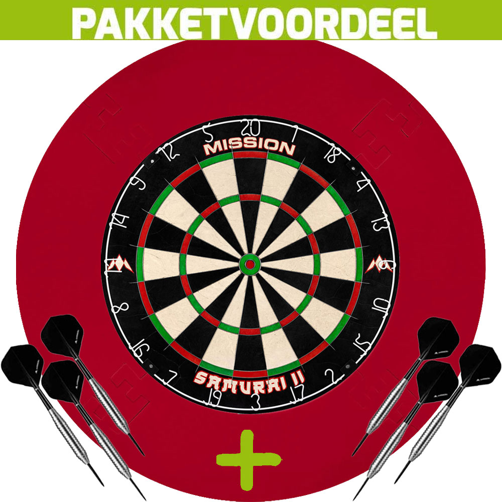 Dartbord-Surround-Voordeelpakket-EVA-Surround-Rood-2-Set-Brass