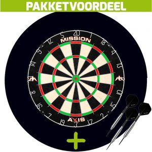 Mission Axis + EVA Surround (Zwart) + 1 Set Brass Darts