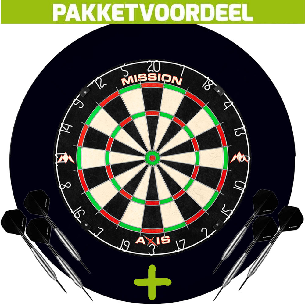 Dartbord-Surround-Voordeelpakket-Mission-Axis-Eva-Surround-Zwart-2-Set-Bras