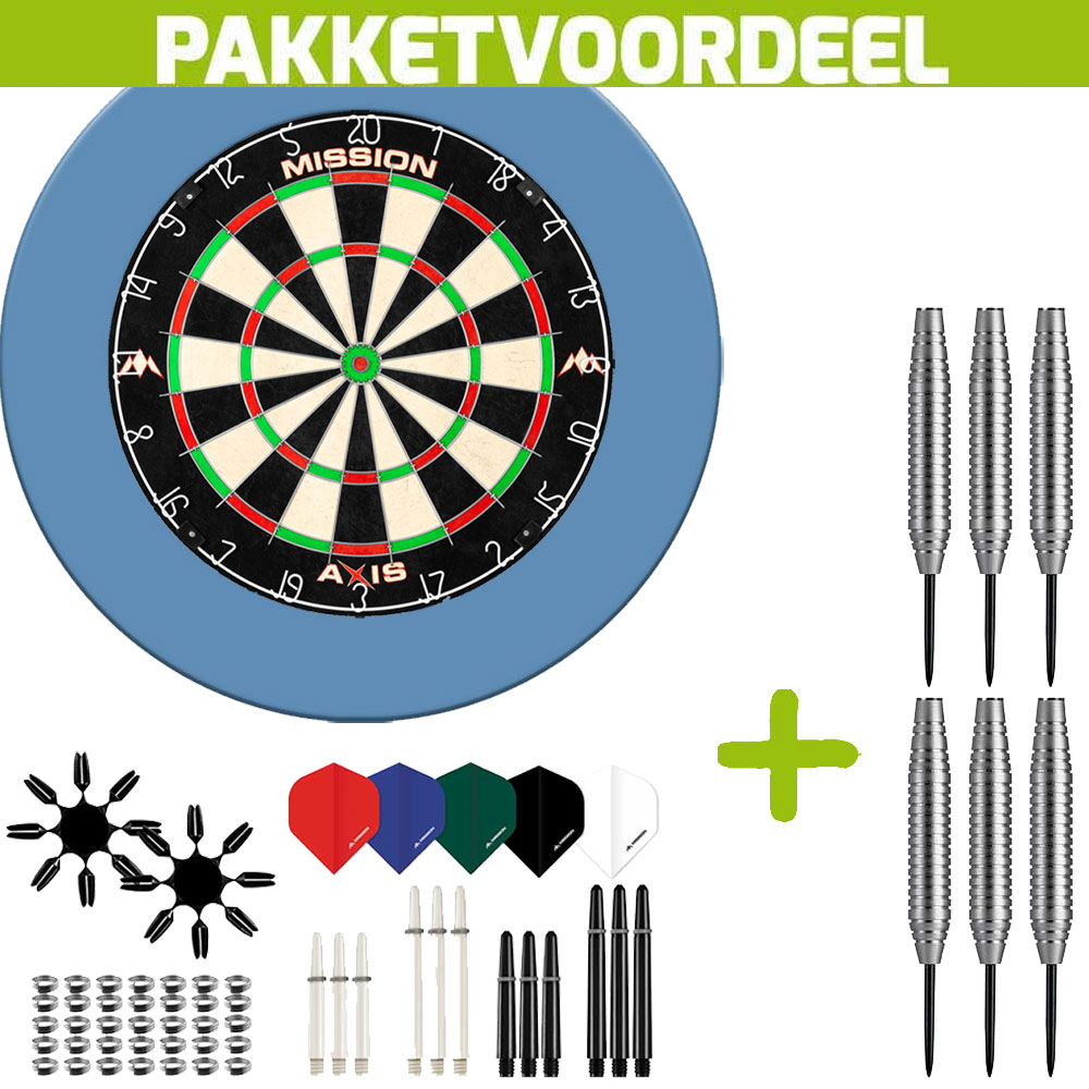 Dartbord-Surround-Voordeelpakket-Mission-Axis-Rubberen-Surround-Aqua-90-pieces
