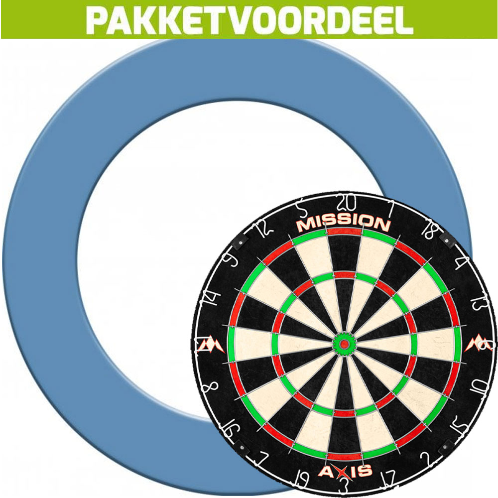 Dartbord-Surround-Voordeelpakket-Mission-Axis-Rubberen-Surround-Aqua