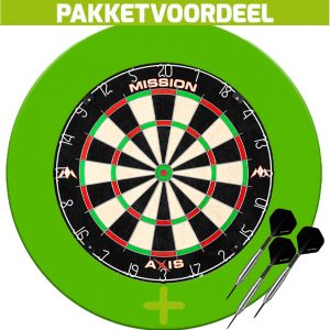 Mission Axis + Rubberen Surround (Groen) + 1 Set Brass Darts