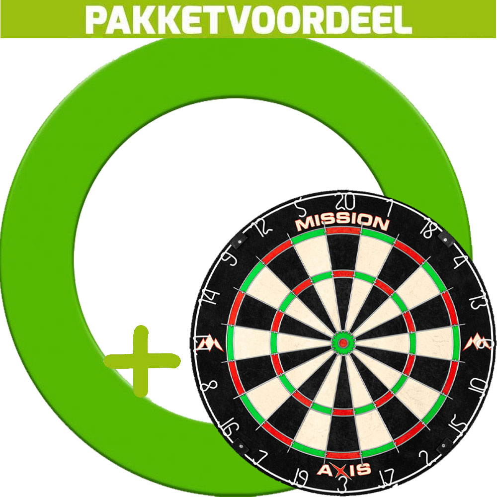 Dartbord-Surround-Voordeelpakket-Mission-Axis-Rubberen-Surround-Groen