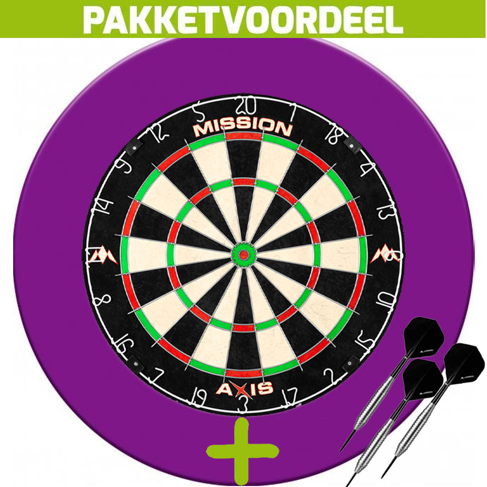 Dartbord-Surround-Voordeelpakket-Mission-Axis-Rubberen-Surround-Paars-1-Set-Bras
