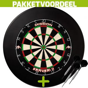 Mission Samurai 2 + Rubberen Surround (Zwart) + 1 Set Brass Darts