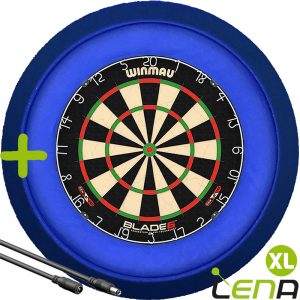 LENA Dartbord Verlichting Super Deluxe (Blauw ) + Verlengkabel (2.5m1)