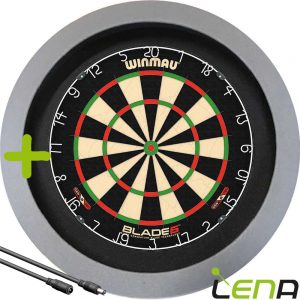 LENA Dartbord Verlichting BASIC (Grijs ) + Verlengkabel (2.5m1)
