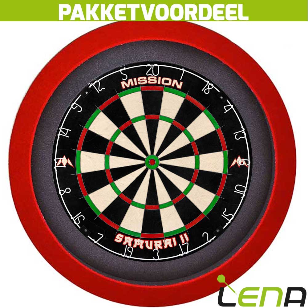 Mission-Samurai-Lena-Dartbordverlichting-Basic-Rood