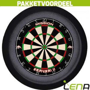 Mission Samurai 2 + Lena Dartbordverlichting Basic (Zwart)